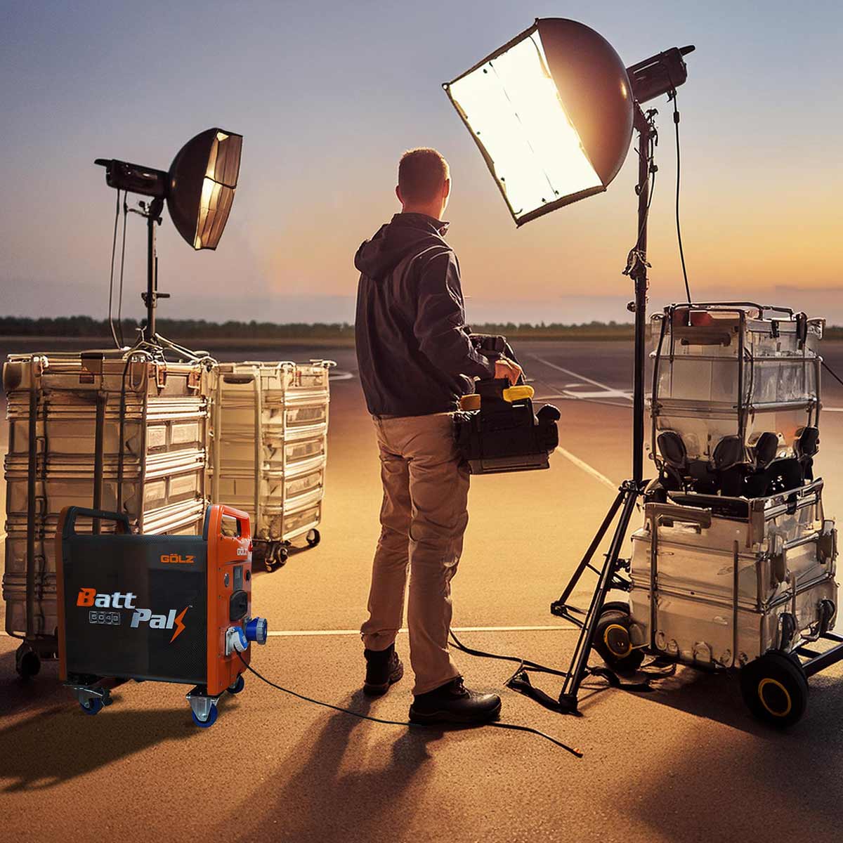 Stromversorgung für Filmset und Fotoshooting battpak