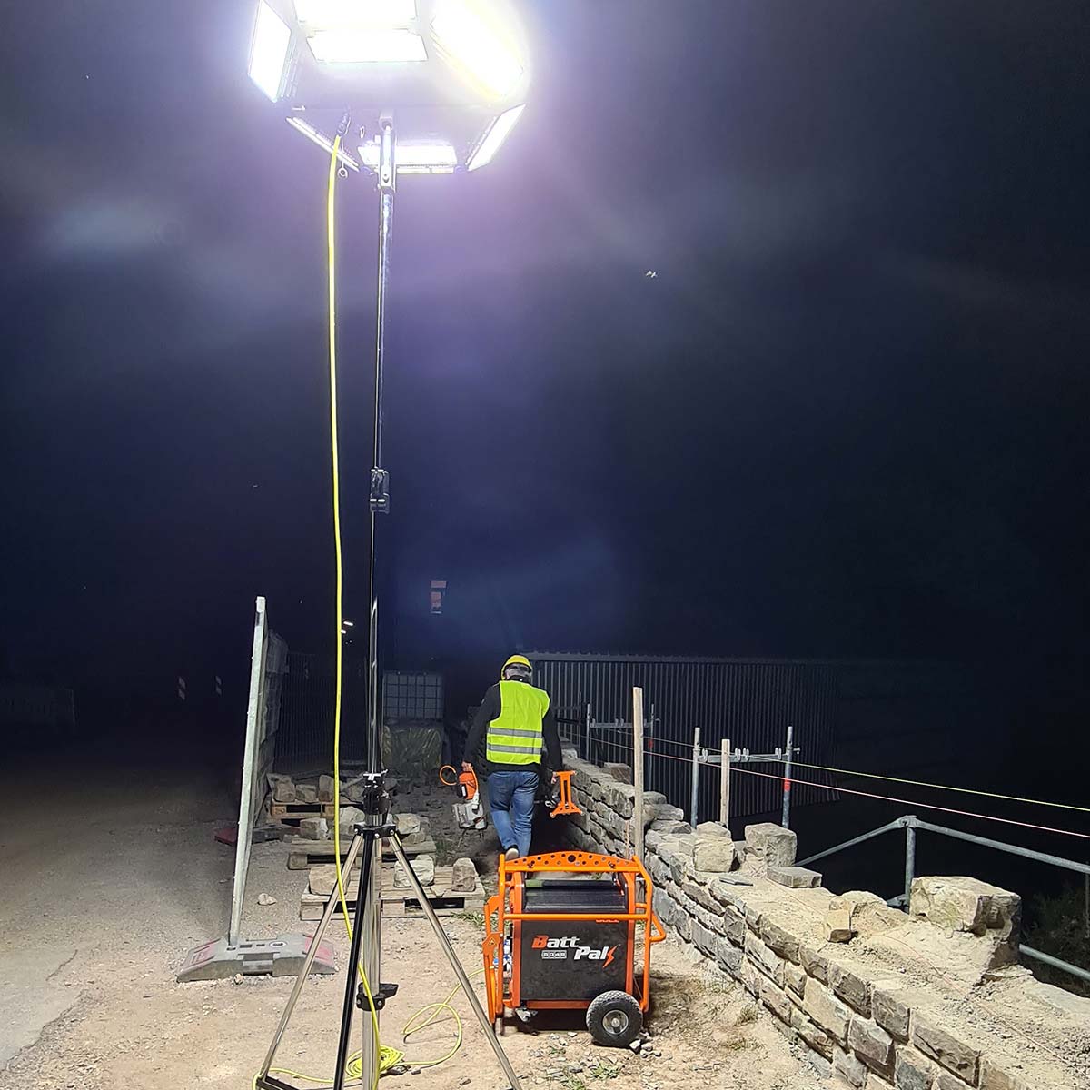 energie bei deinem projekt auf der Nachtbaustelle