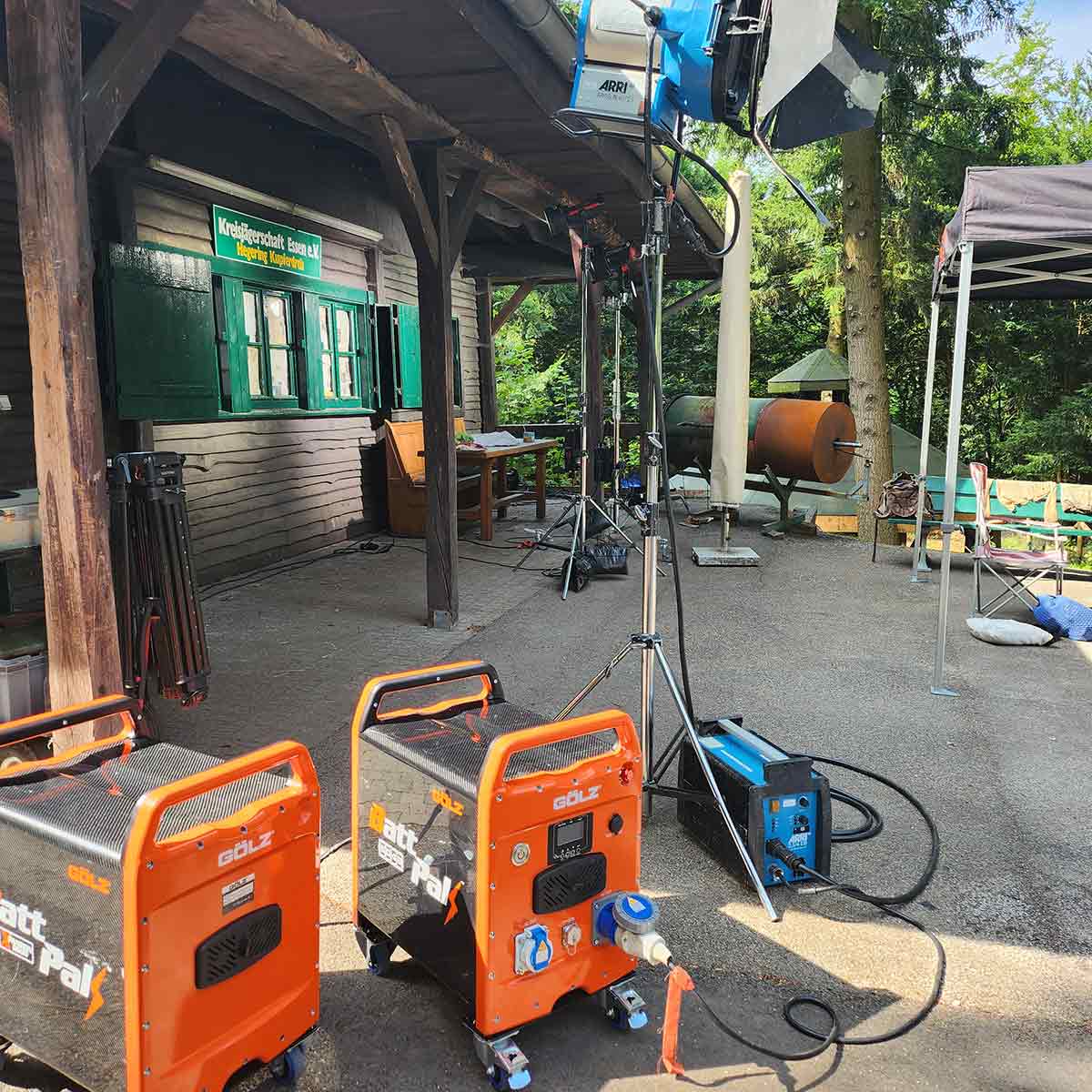 Stromversorgung für Filmset und Fotoshootings